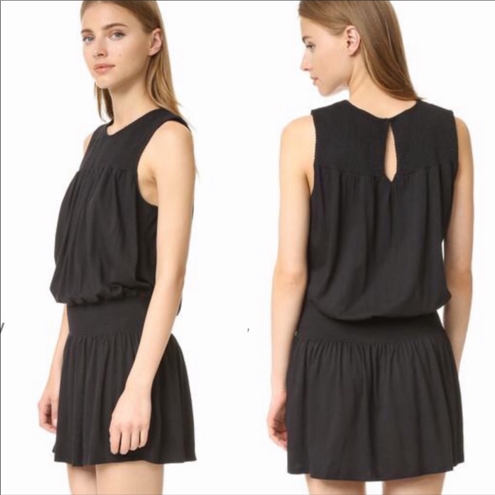 Soft Joie Ashira smocked dress black